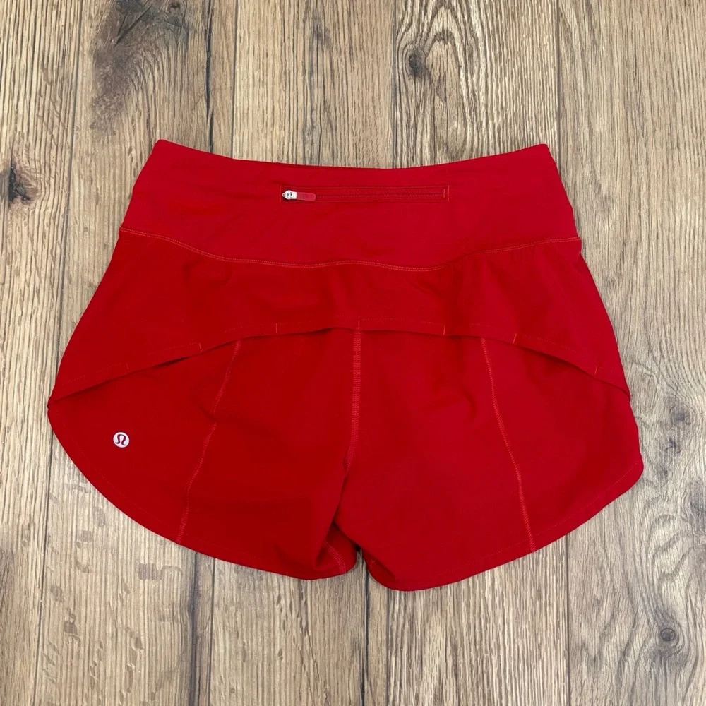 Lululemon Speed Up Shorts 4" In Dark Red Size 4 - Picture 2 of 7